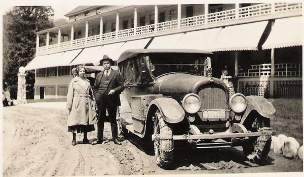 Chris and Katie Helin in front of The Wawona Circa 1917
